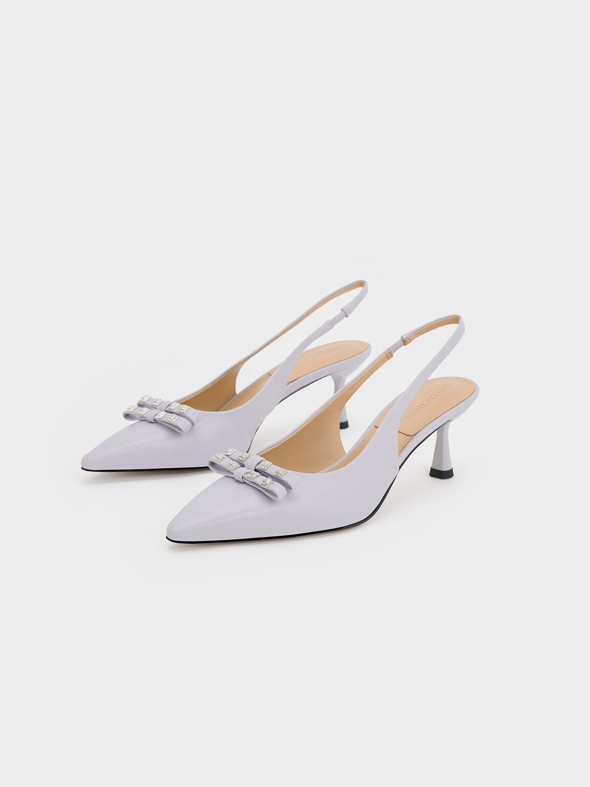 Prada logo bow top slingback pump
