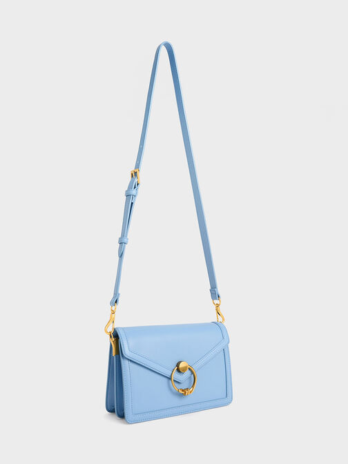 Joelle Envelope Shoulder Bag, Light Blue, hi-res