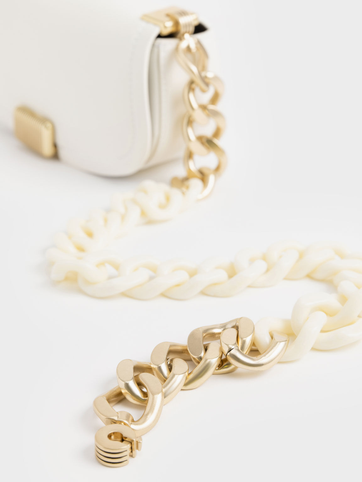 White hotsell gold bag