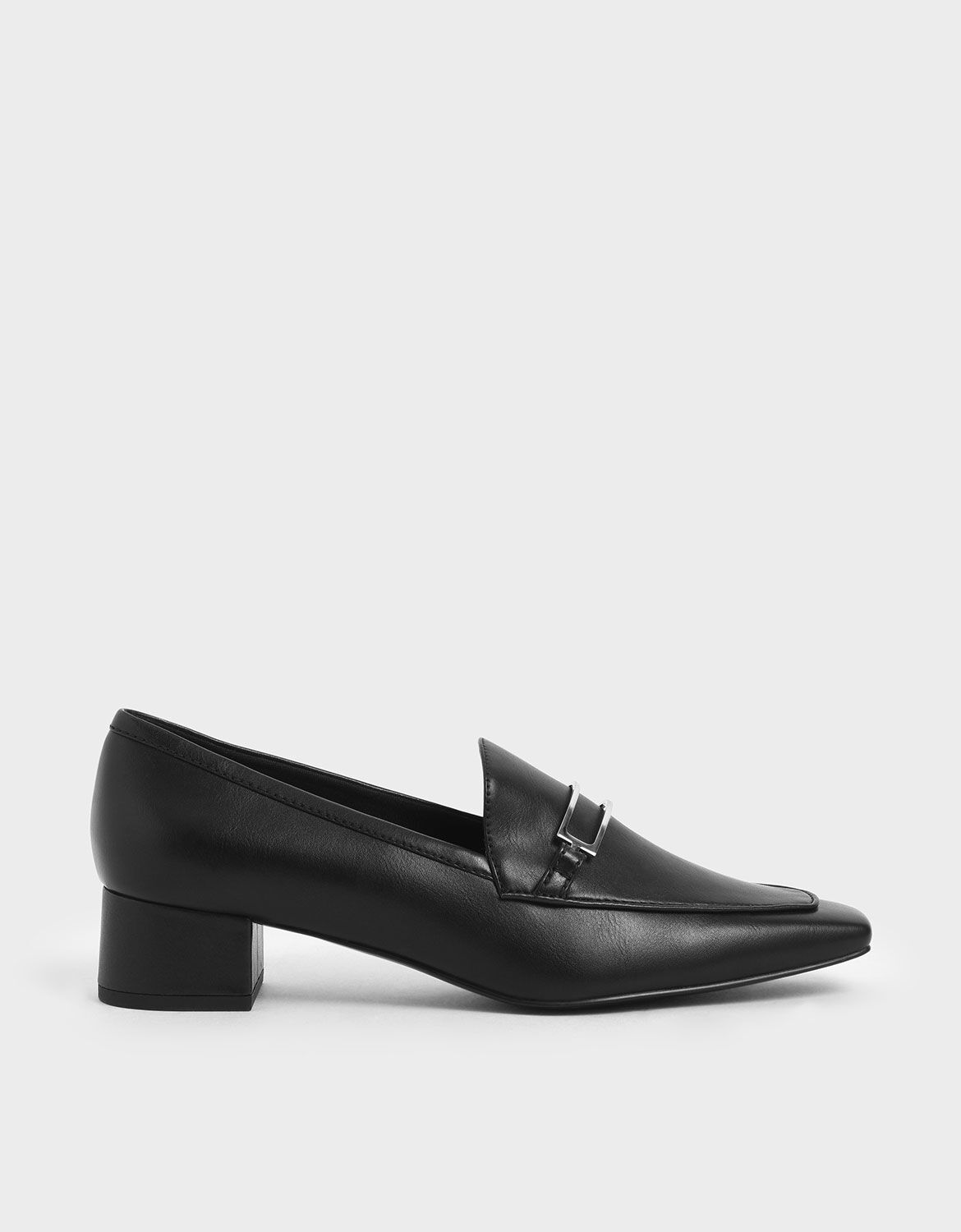 low block heel loafer