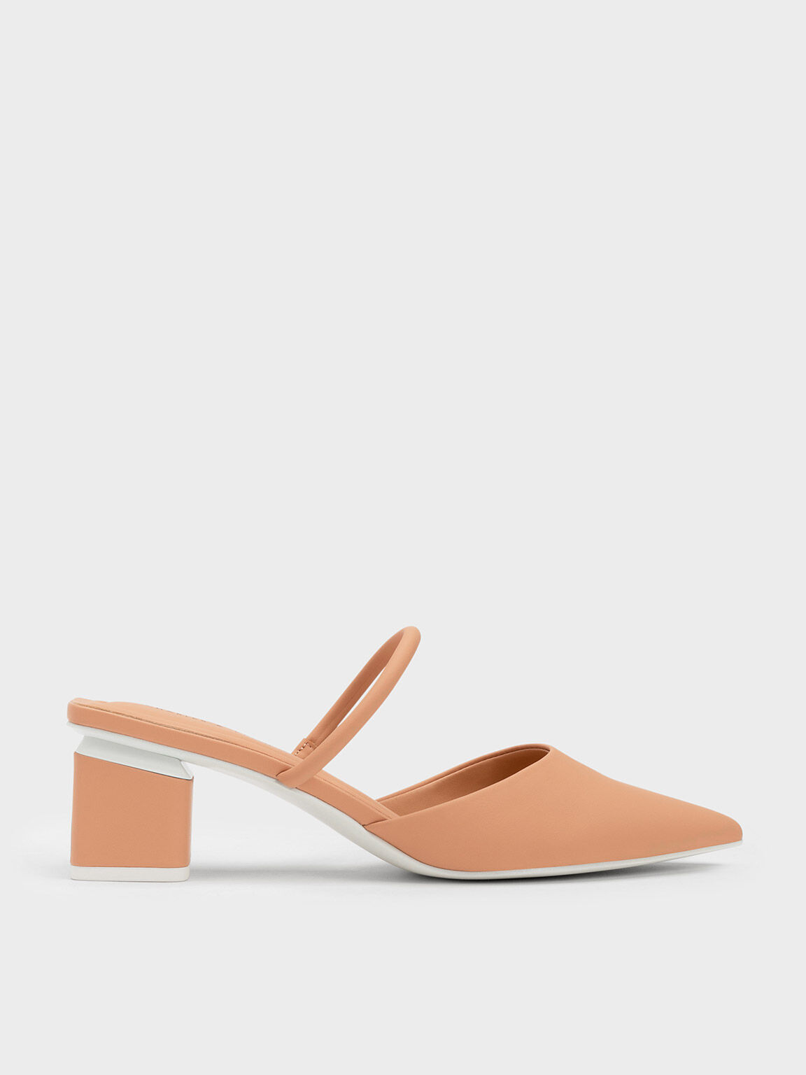 Camel Block Heel Mules CHARLES KEITH CA