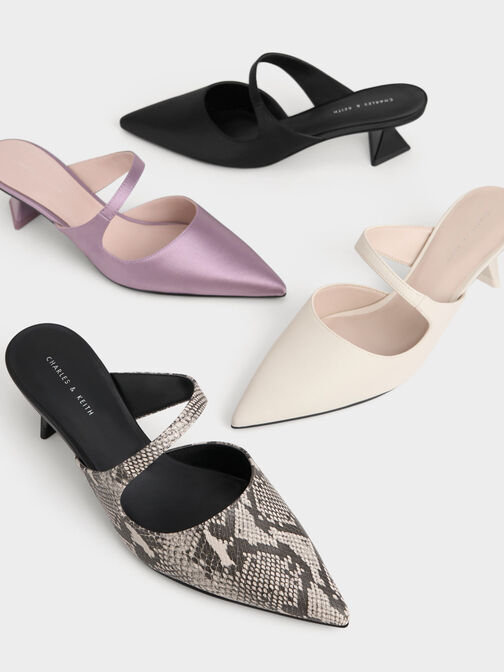 Asymmetric Sculptural Heel Pumps, Chalk, hi-res