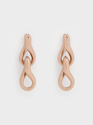 Kris Chain-Link Drop Earrings, Rose Gold, hi-res