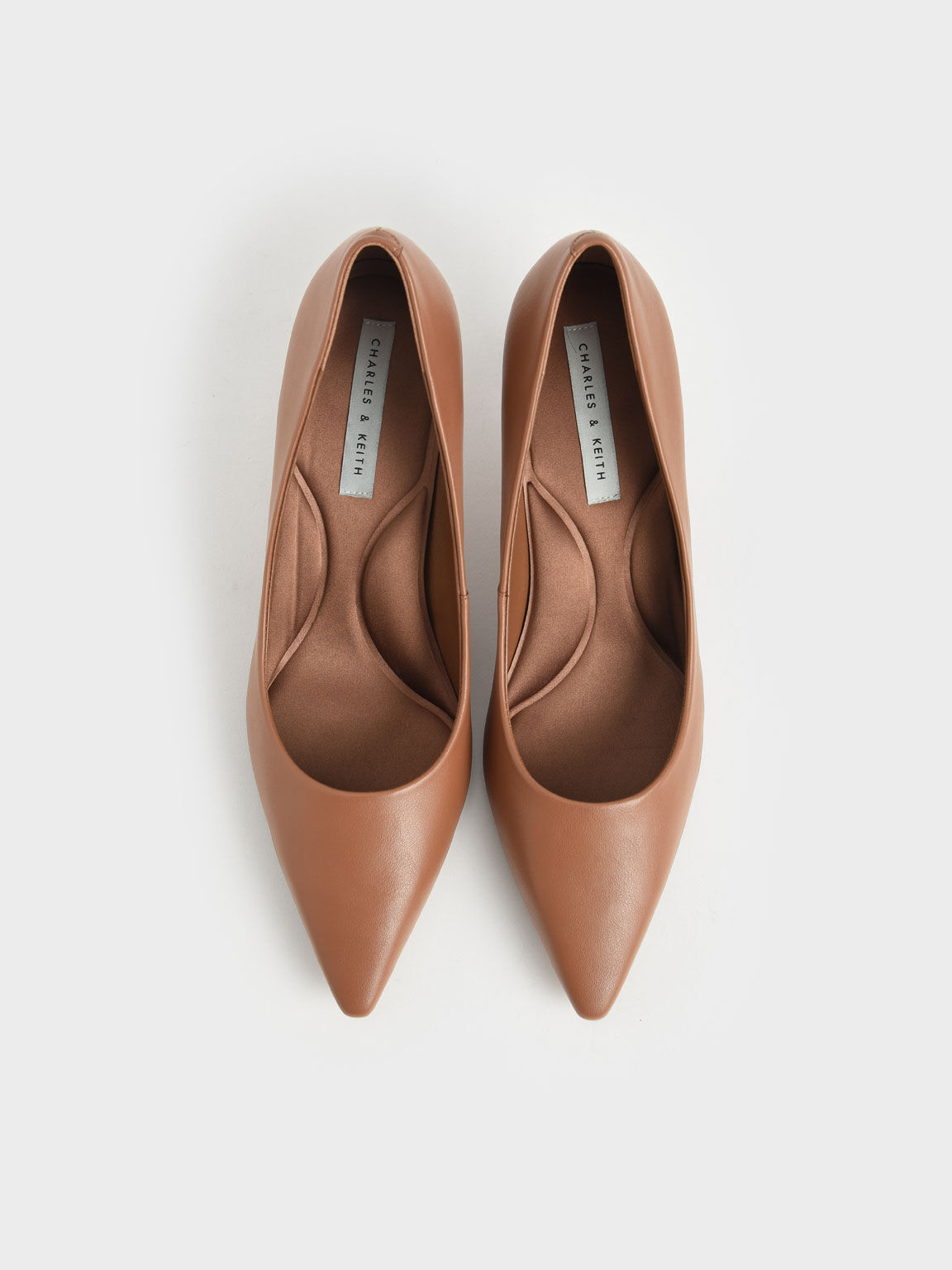 Brown kitten heel pumps clearance