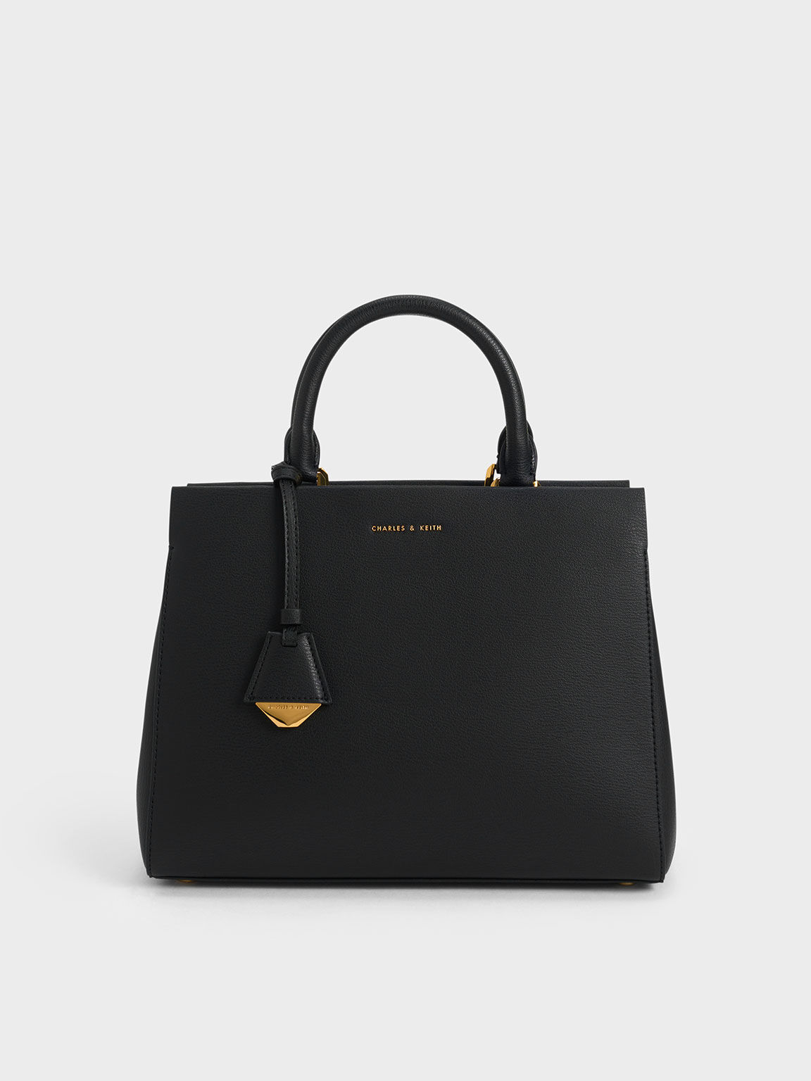 Mirabelle Structured Handbag, Black, hi-res