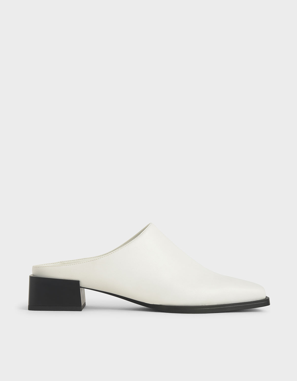 white block heel mules