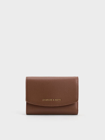 Briony Curved Flap Wallet, Chocolate, hi-res