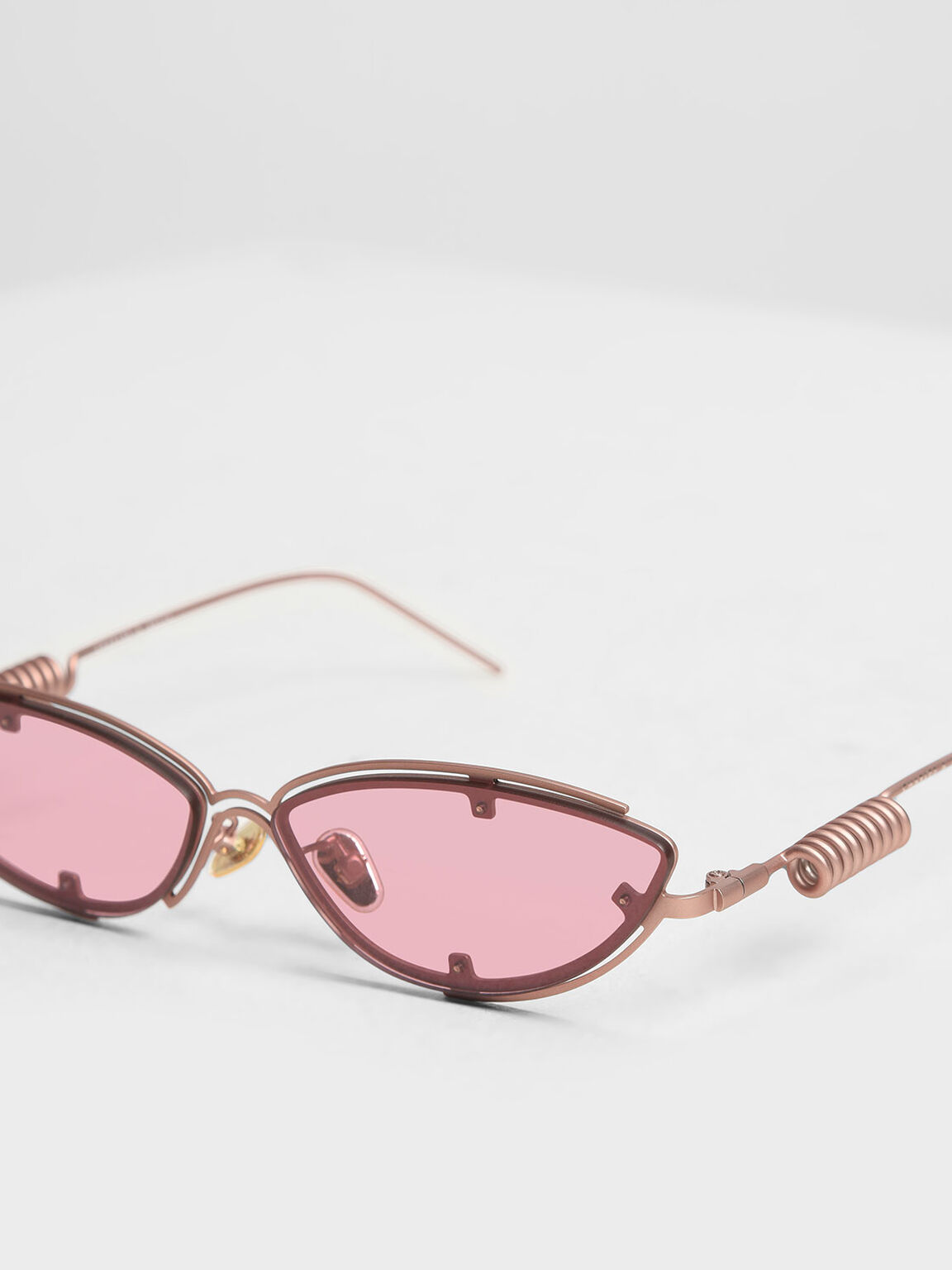 Double Frame Cat-Eye Sunglasses, Pink, hi-res
