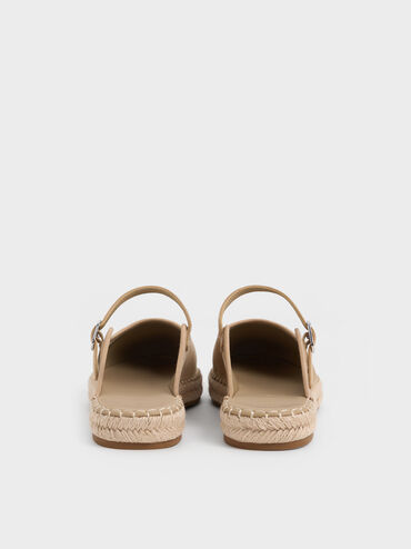 Faux Suede Slip-On Mary Jane Espadrilles, Sand, hi-res