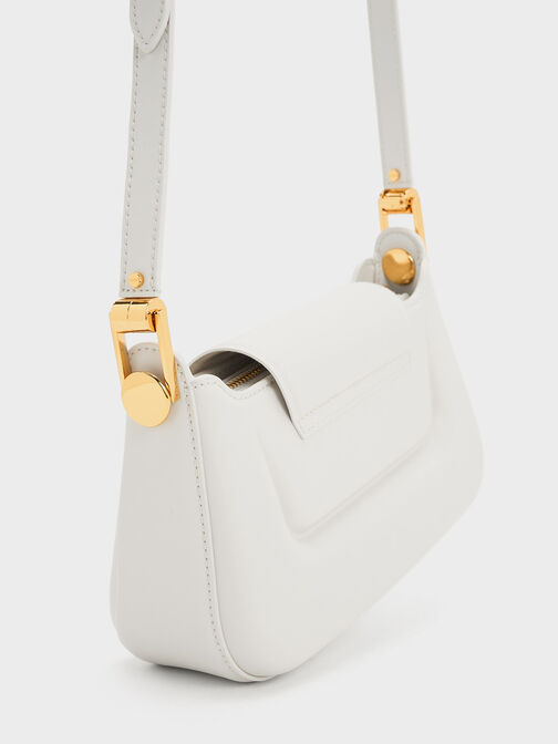 Koa Push-Lock Top Handle Bag, White, hi-res