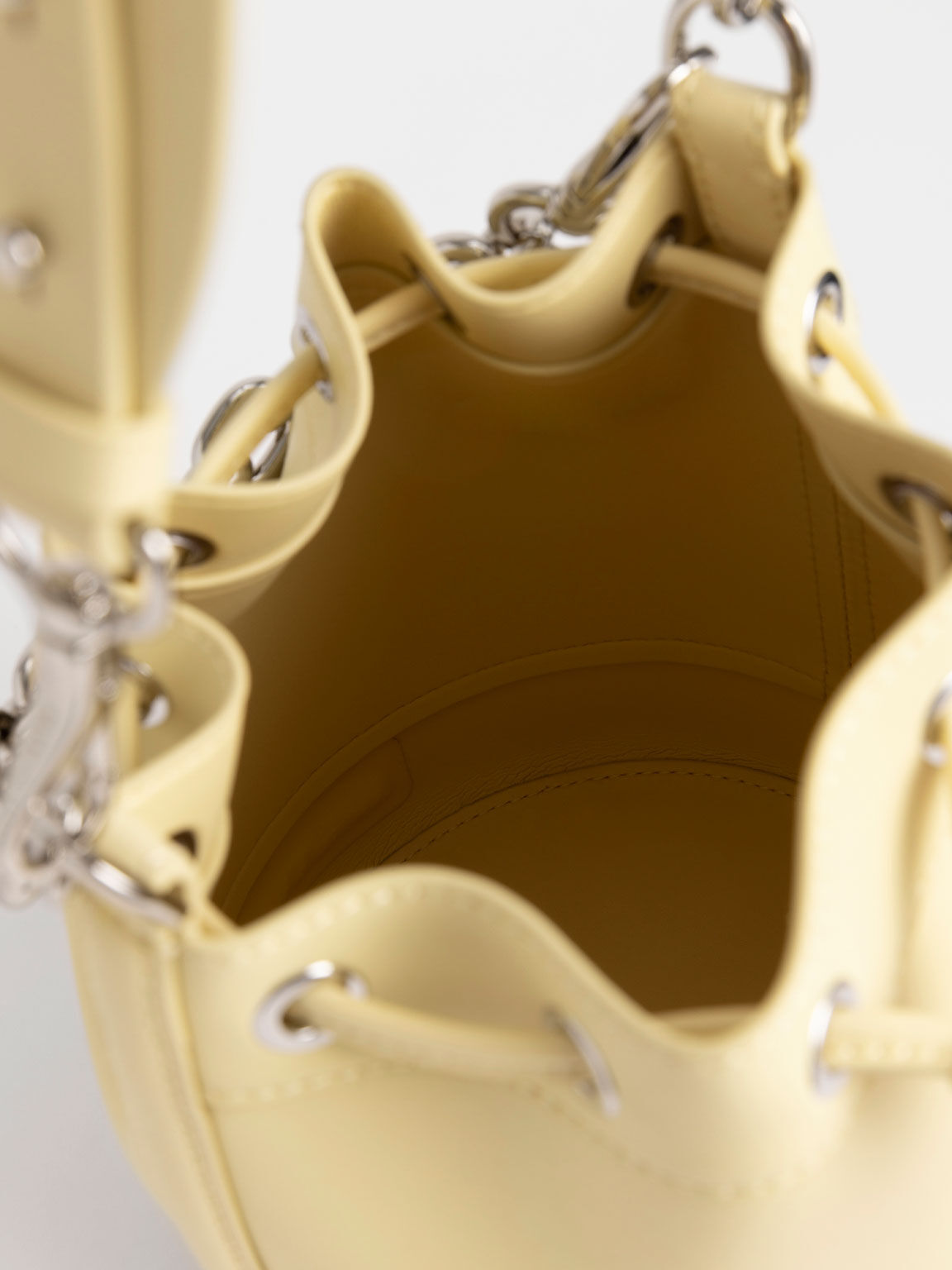 Zetta Drawstring Bucket Bag, Butter, hi-res