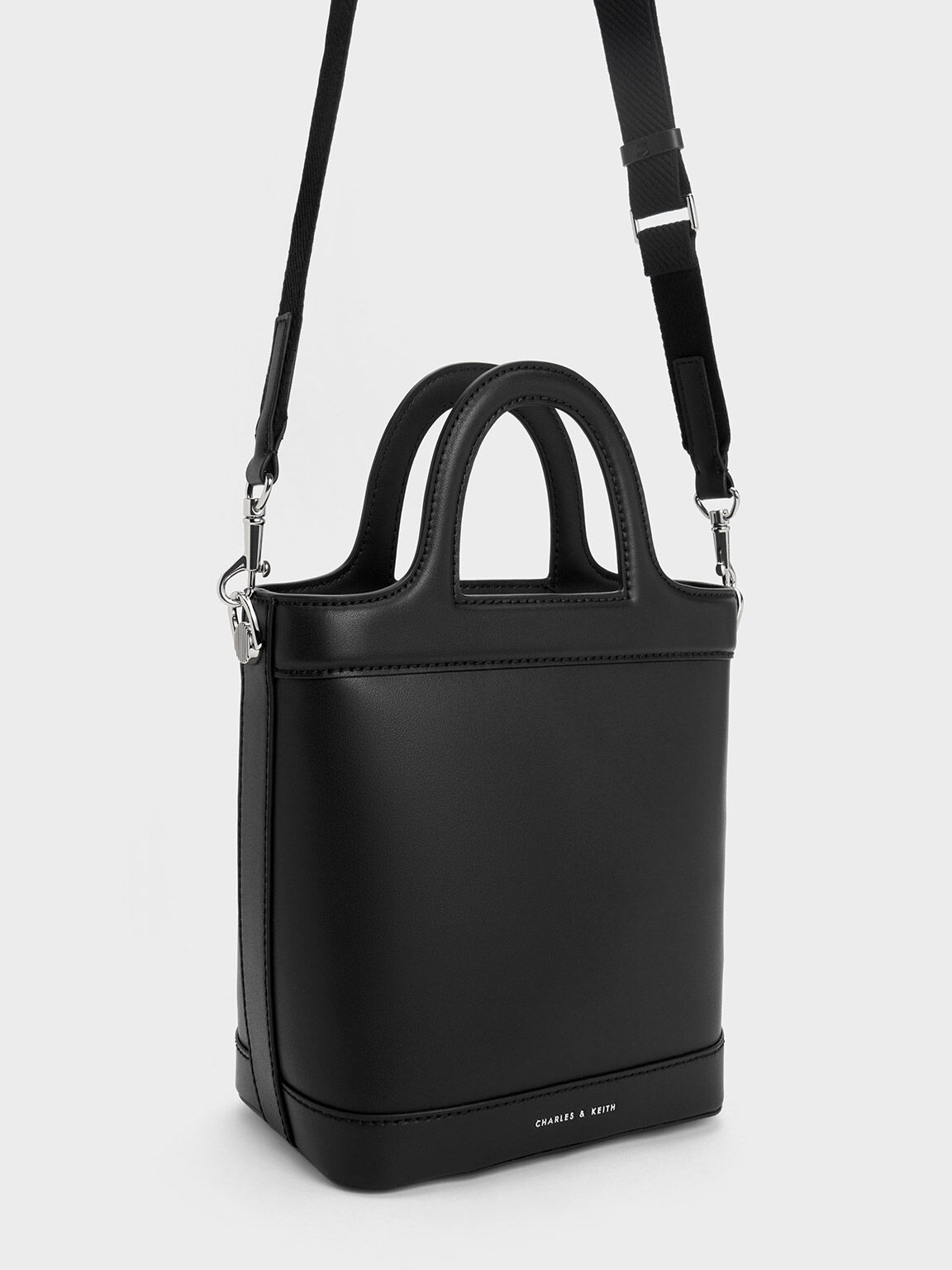 Black Bronte Top Handle Bucket Bag CHARLES & KEITH MX