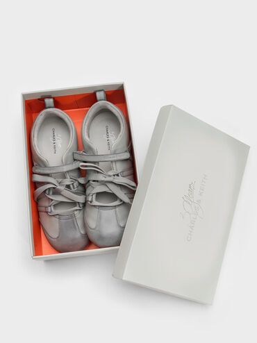 Silko Burnished Mary Jane Sneakers, Light Grey, hi-res
