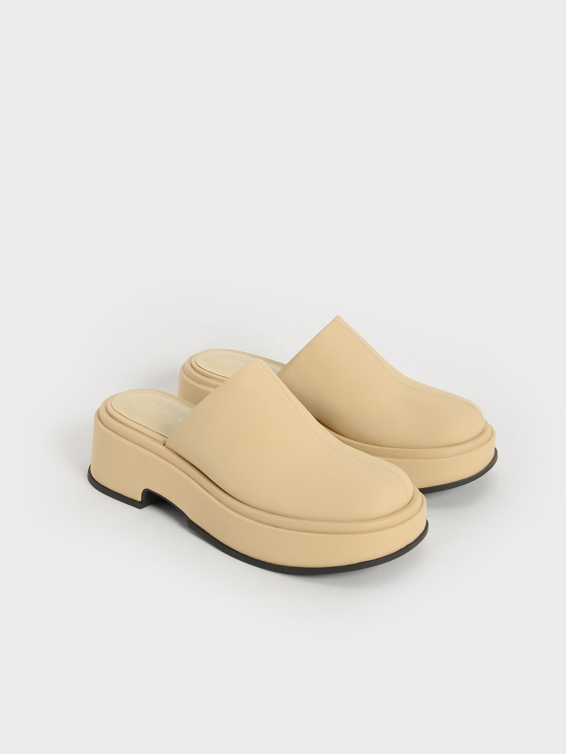 Platform Clogs, Yellow, hi-res