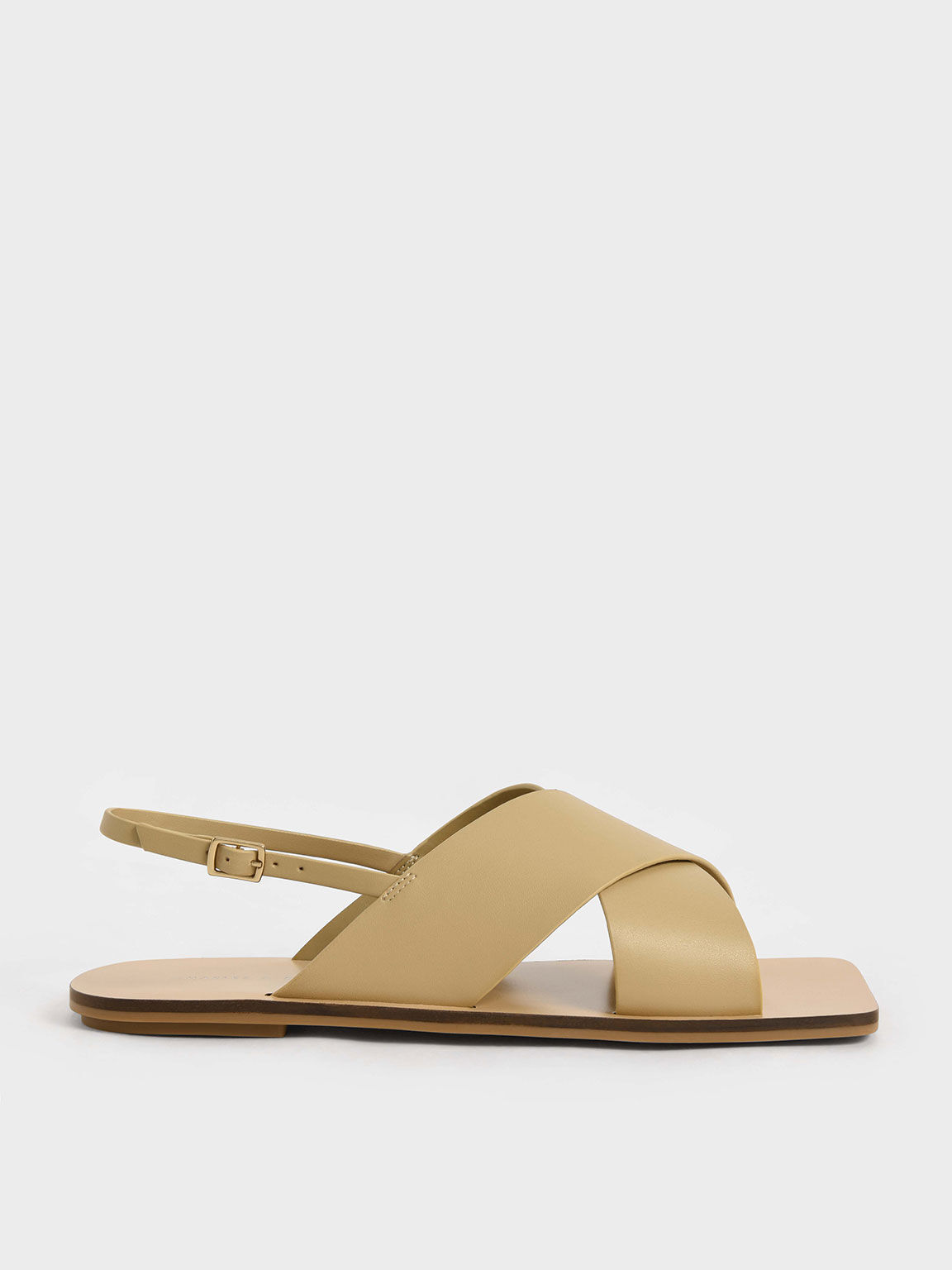 crossover flat sandals