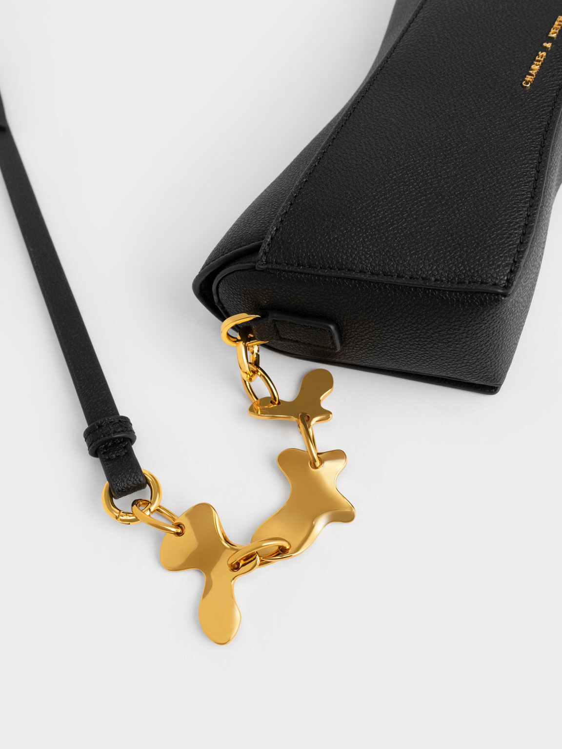 Verity Embellished Handle Sculptural Bag, Black, hi-res