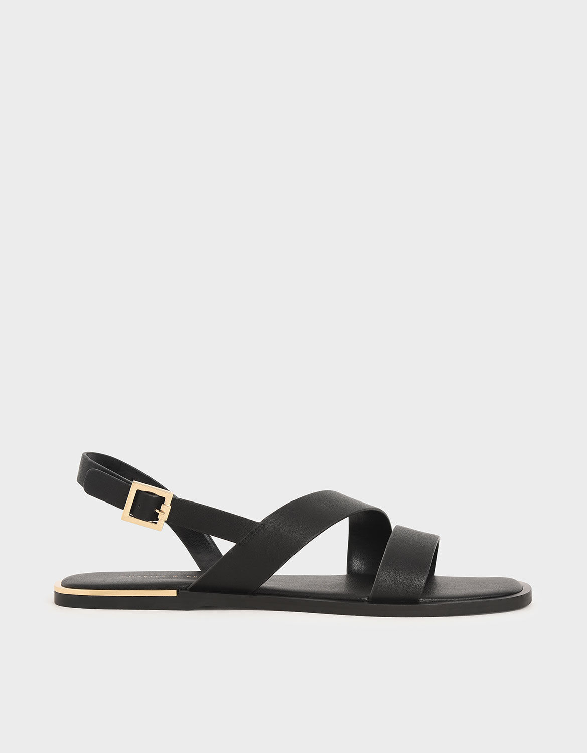 Black flat 2025 slingback sandals