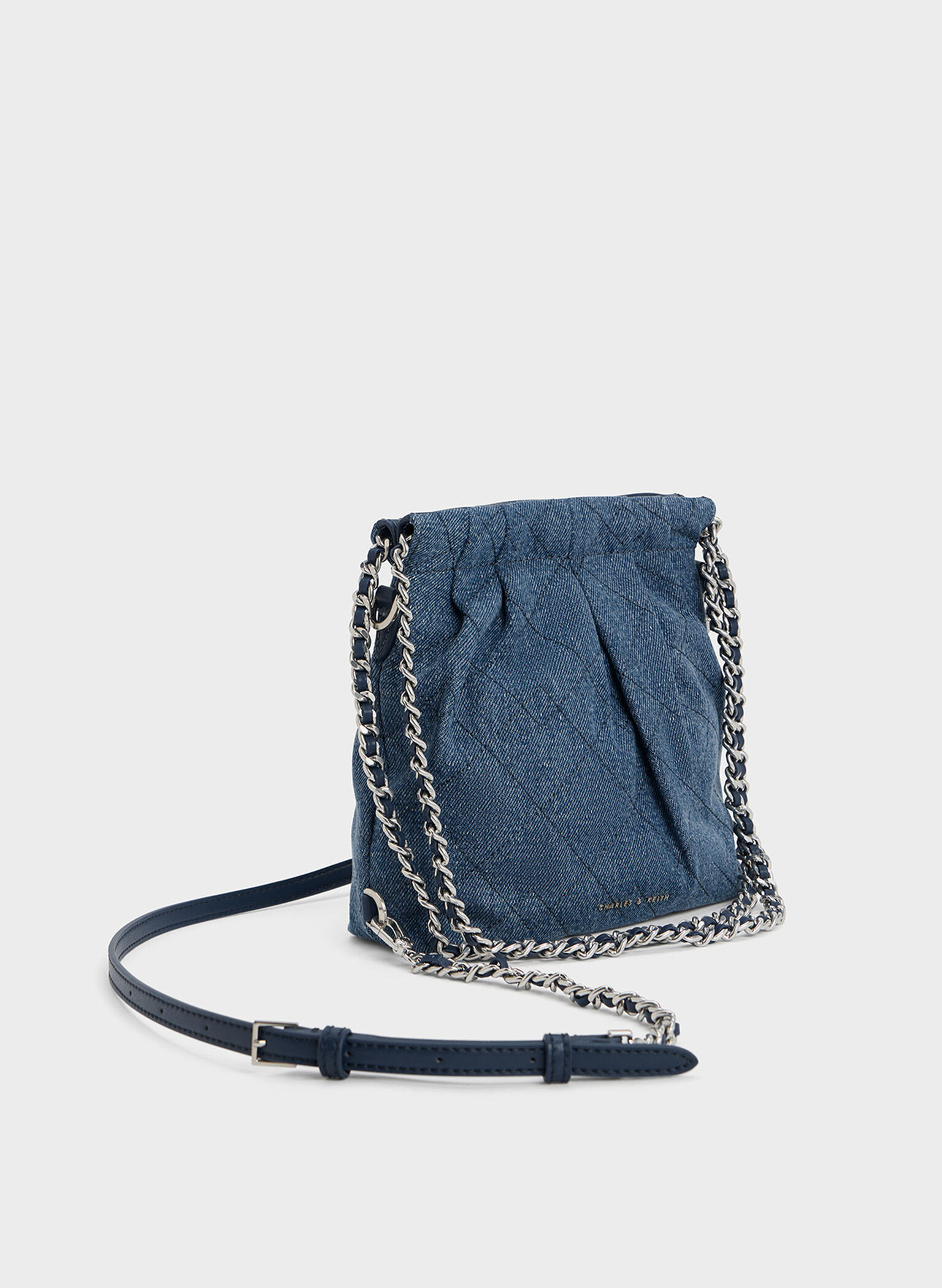 Duo Denim Chain-Handle Two-Way Backpack, Denim Blue, hi-res