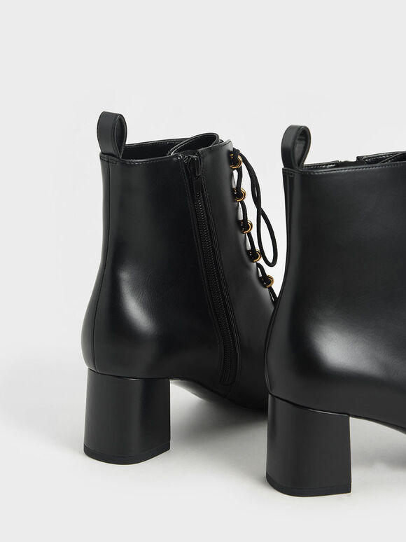 charles and keith lace up boots