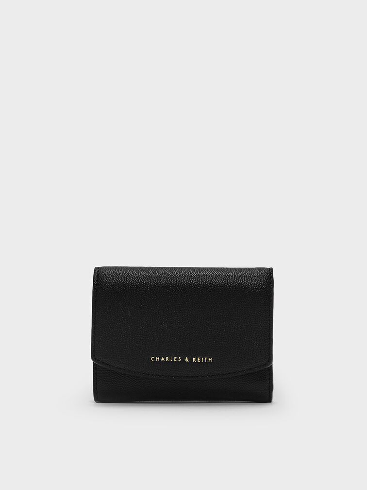 Black Front Flap Wallet - CHARLES & KEITH US