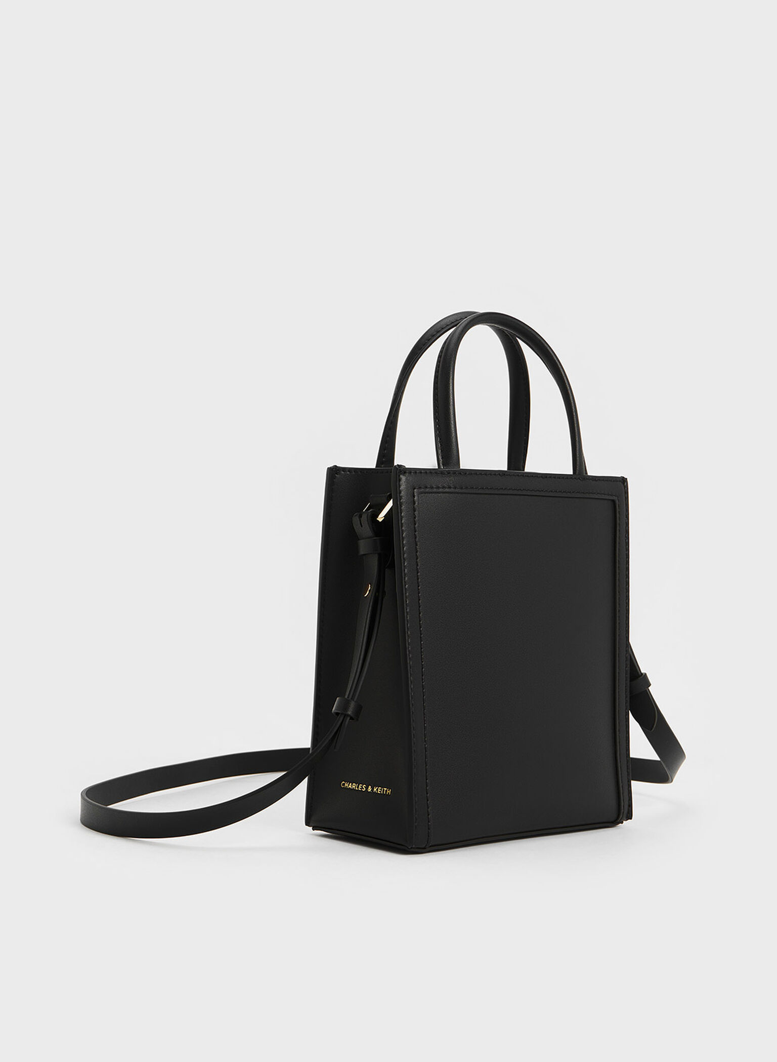 Bolso tote con doble asa, Negro, hi-res