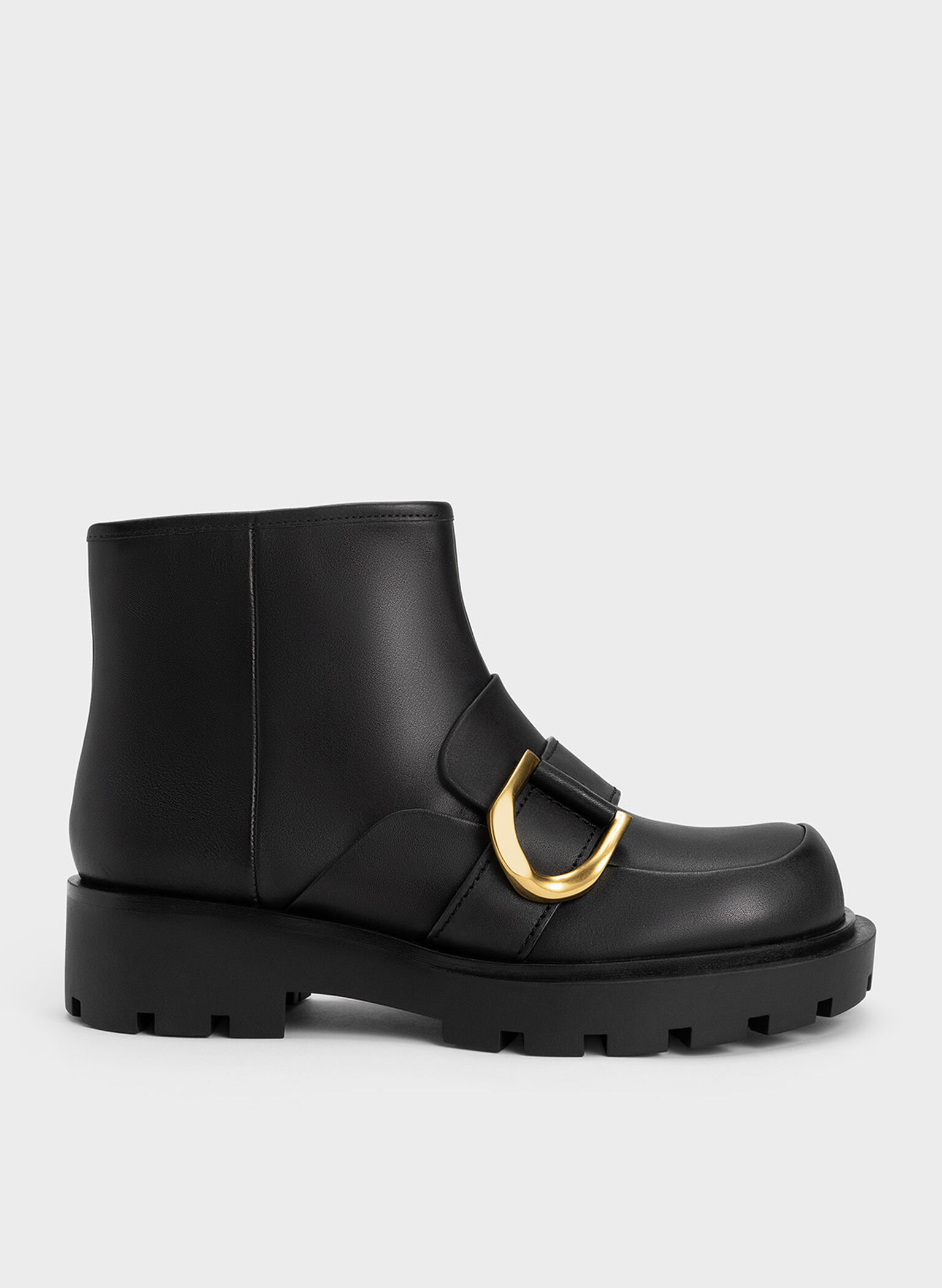 Black Gabine Loafer Ankle Boots - CHARLES & KEITH CA