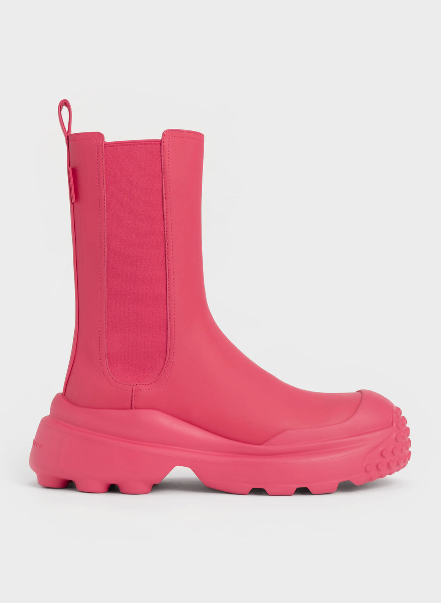 Elba Round-Toe Chelsea Boots, Red, hi-res