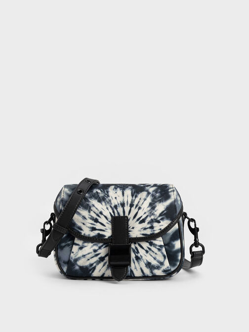 Altea Denim Belted Crossbody Bag, Dark Grey, hi-res