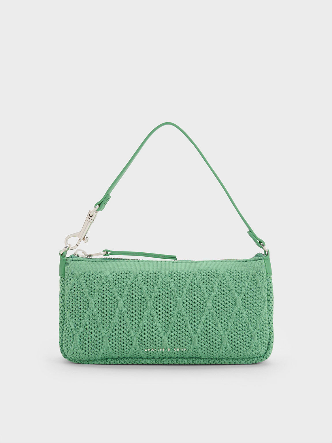 Geona Knitted Phone Pouch, Green, hi-res