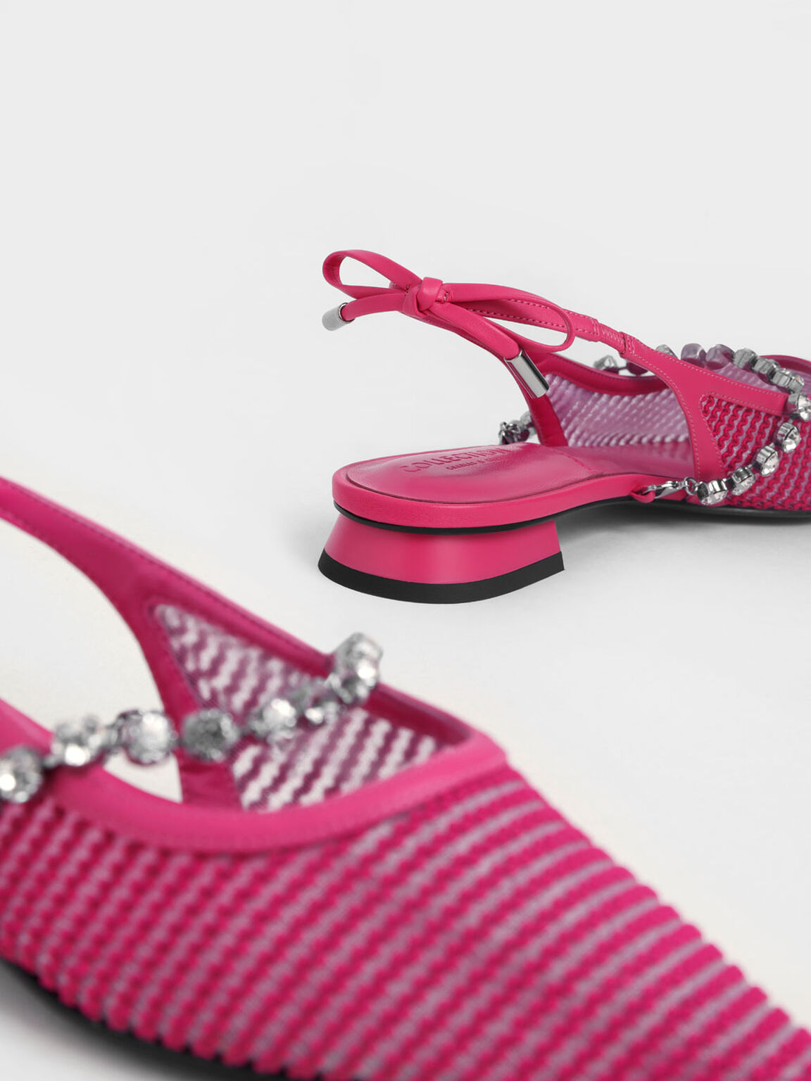 鑽飾針織尖頭鞋, 粉紅色, hi-res