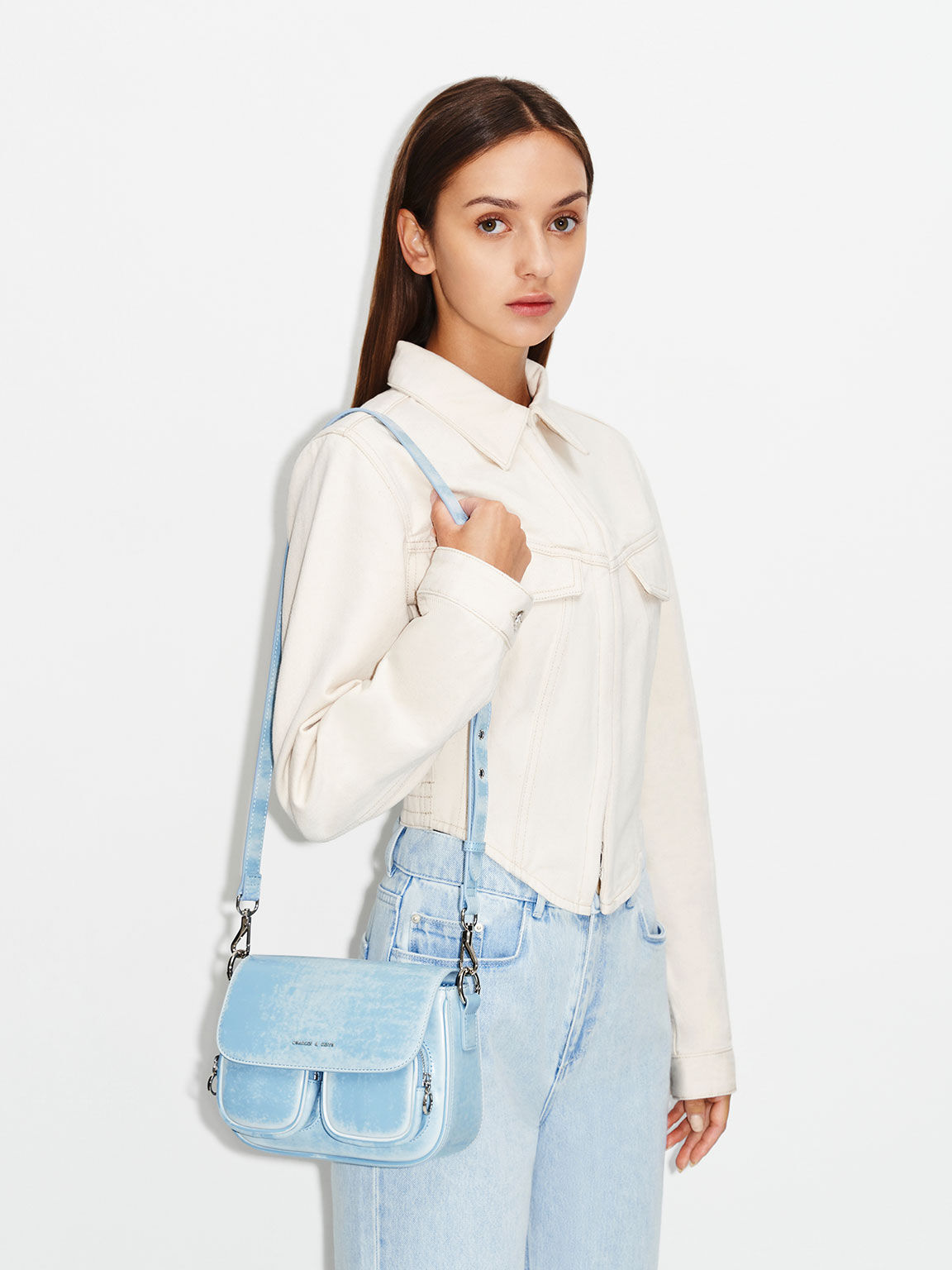 Ck front flap crossbody bag cheap