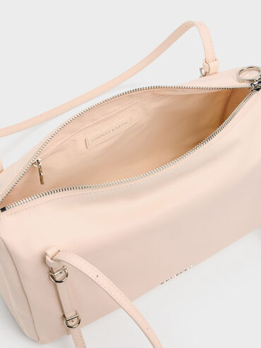 Levy Nylon Shoulder Bag, Soft Pink, hi-res