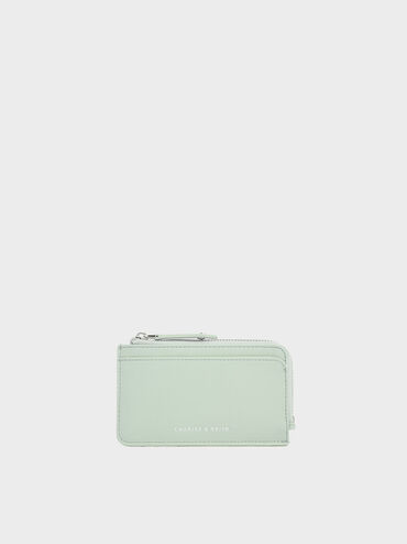 Zip Around Multi-Slot Card Holder, Mint Green, hi-res