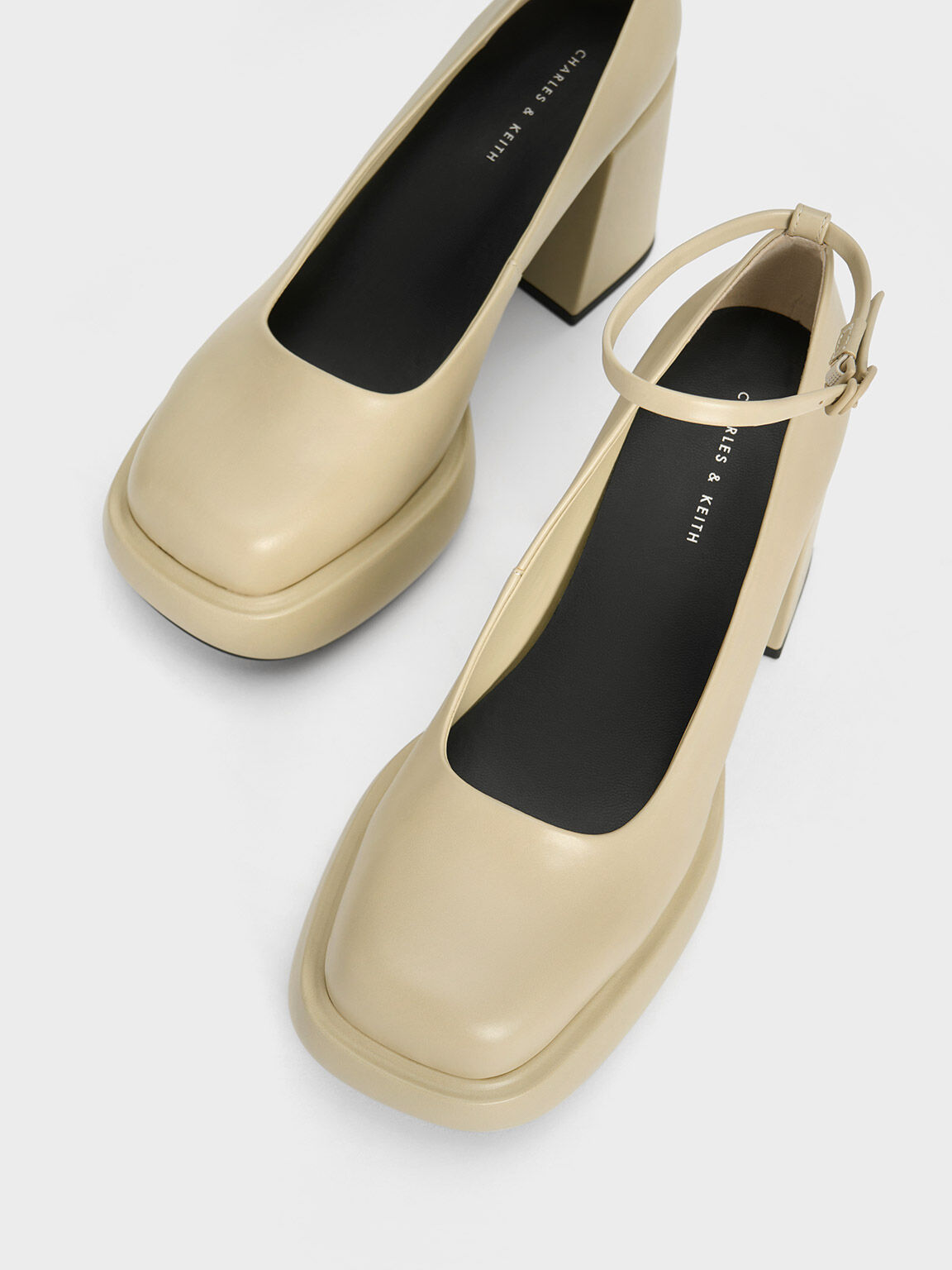 ★CHARLES&KEITH★Ankle strap low heels Pumps/送料込 Black Box T-Bar Pointed-Toe Slingback Pumps - CHARLES & KEITH US