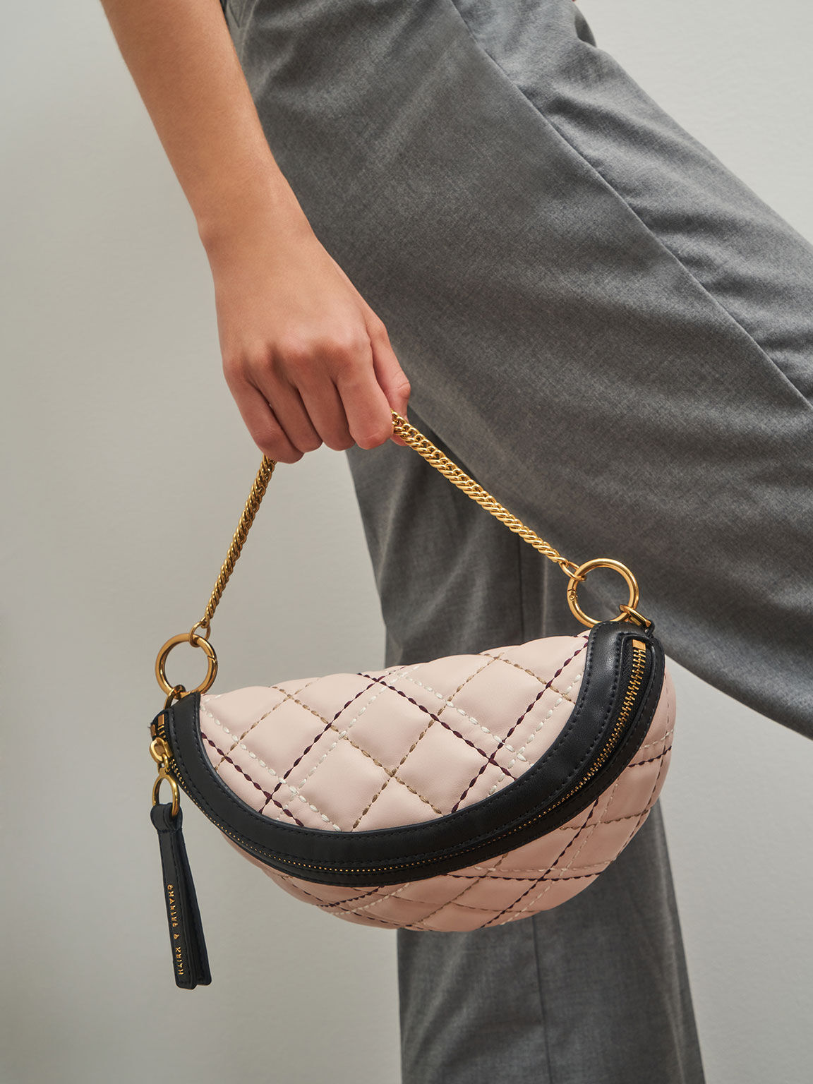 Charles and keith sales half moon crossbody bag