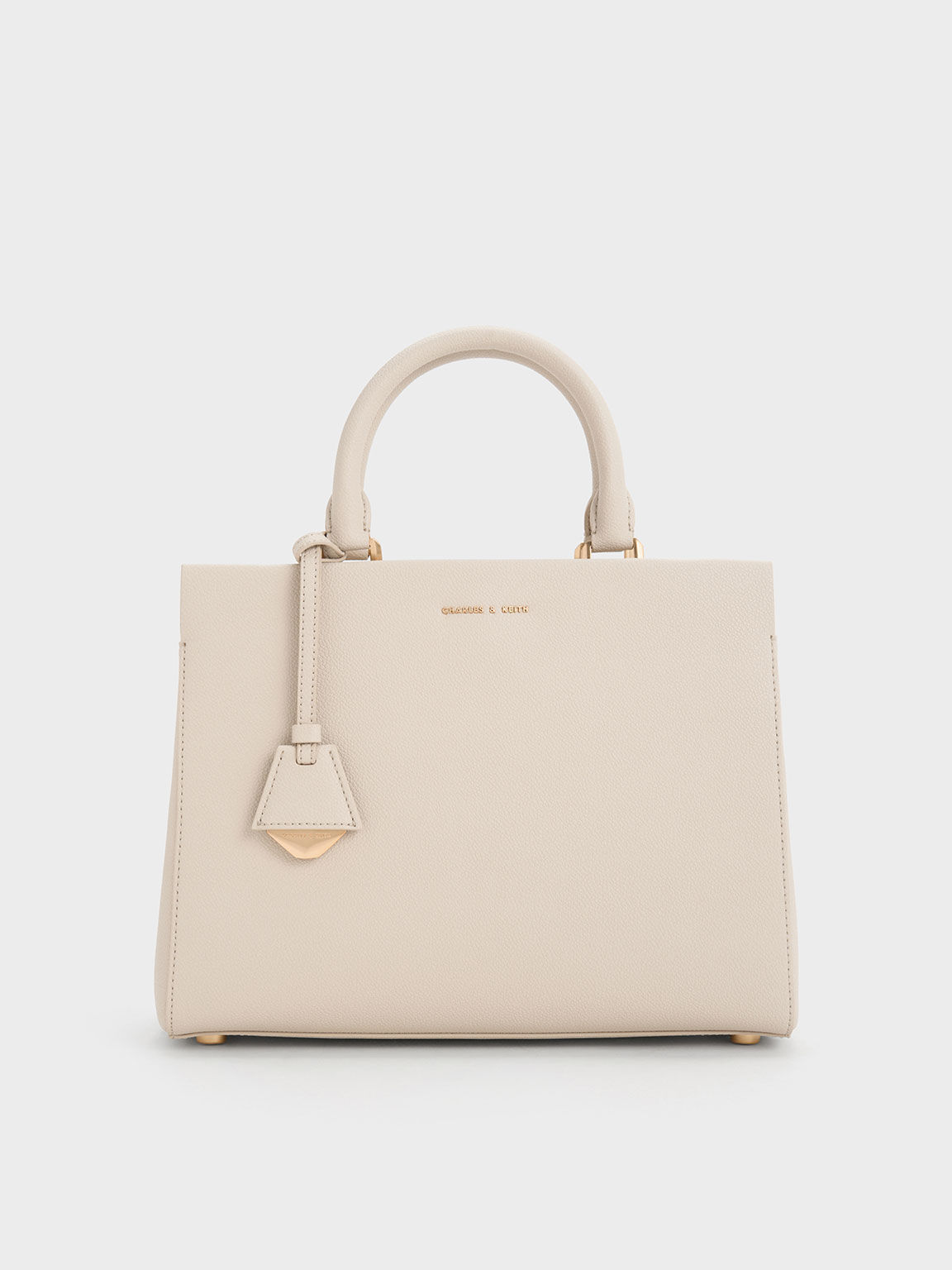 Charles and keith shop structured tote bag