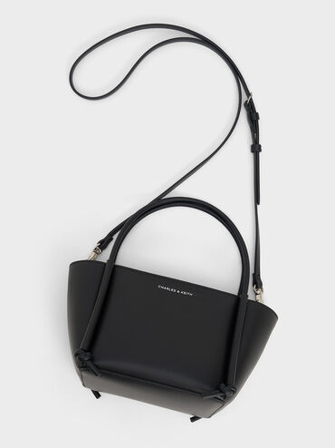 Elora Elongated-Handle Tote Bag, Noir, hi-res