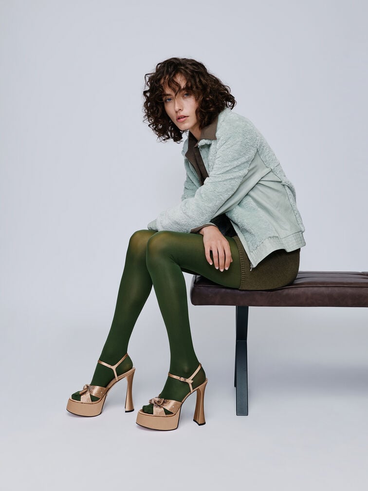 Sandalias de plataforma Jayce Crystal, Nude, hi-res