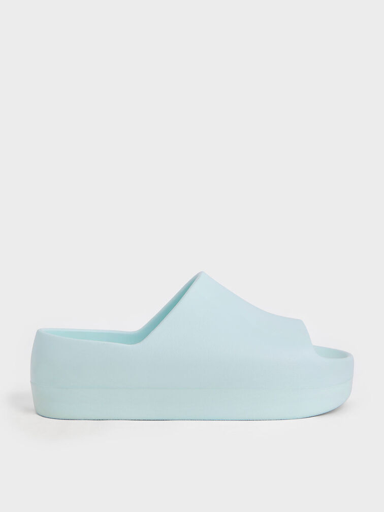 Mint Green Morgan Platform Slide Sandals - CHARLES & KEITH CA