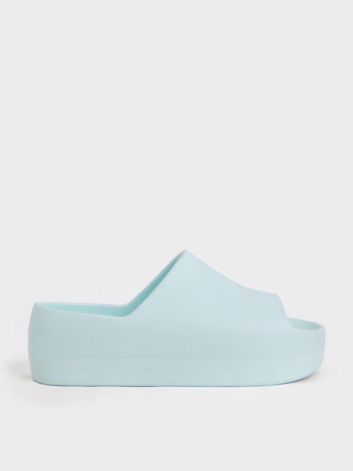 Morgan Platform Slide Sandals, Mint Green, hi-res