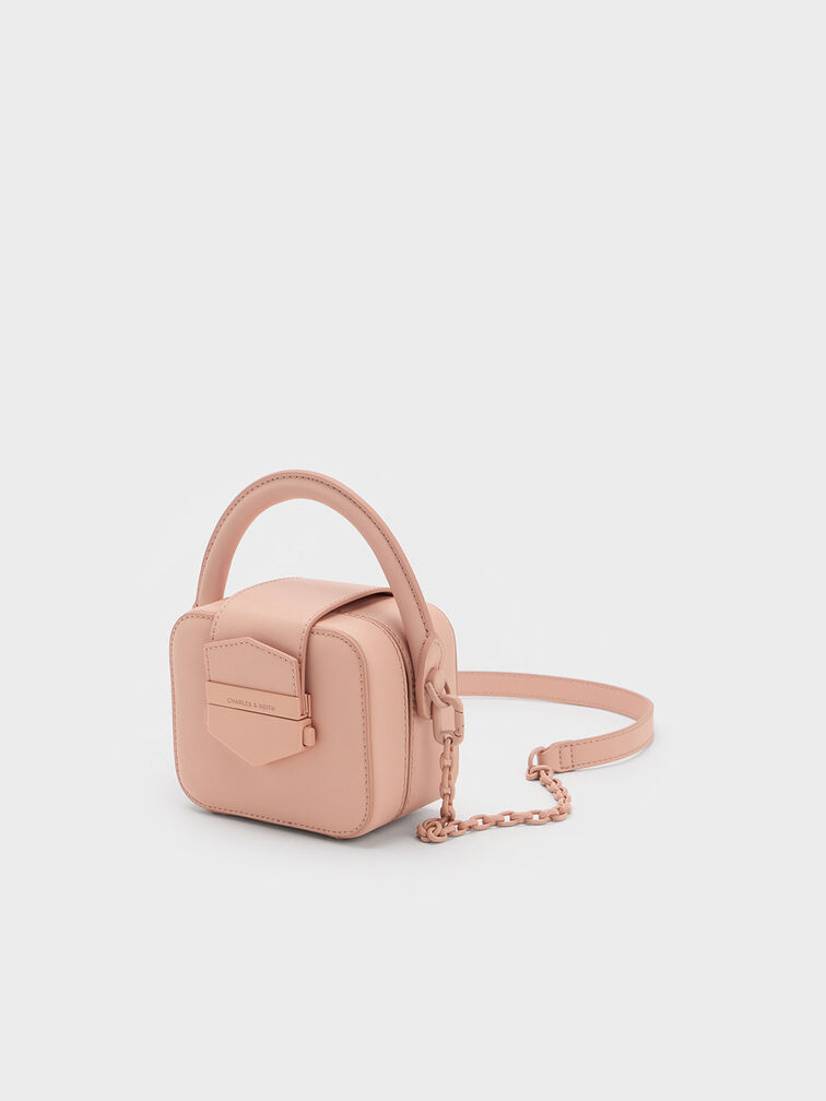 Mini Vertigo Boxy Top Handle Bag, Pink, hi-res