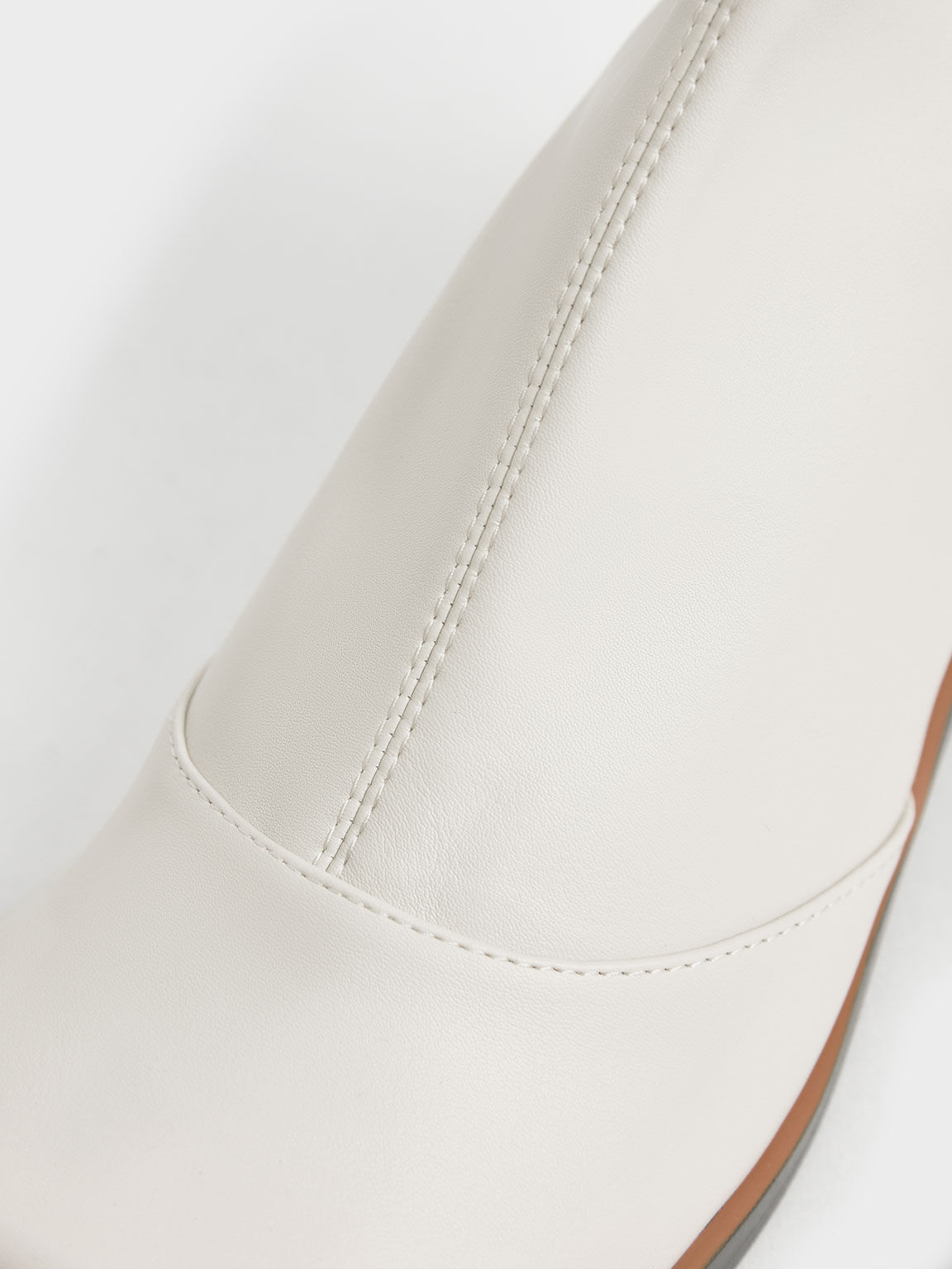 Stitch Trim Ankle Boots, Chalk, hi-res