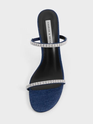 Ambrosia 寶石雙帶高跟涼鞋, 藍色, hi-res
