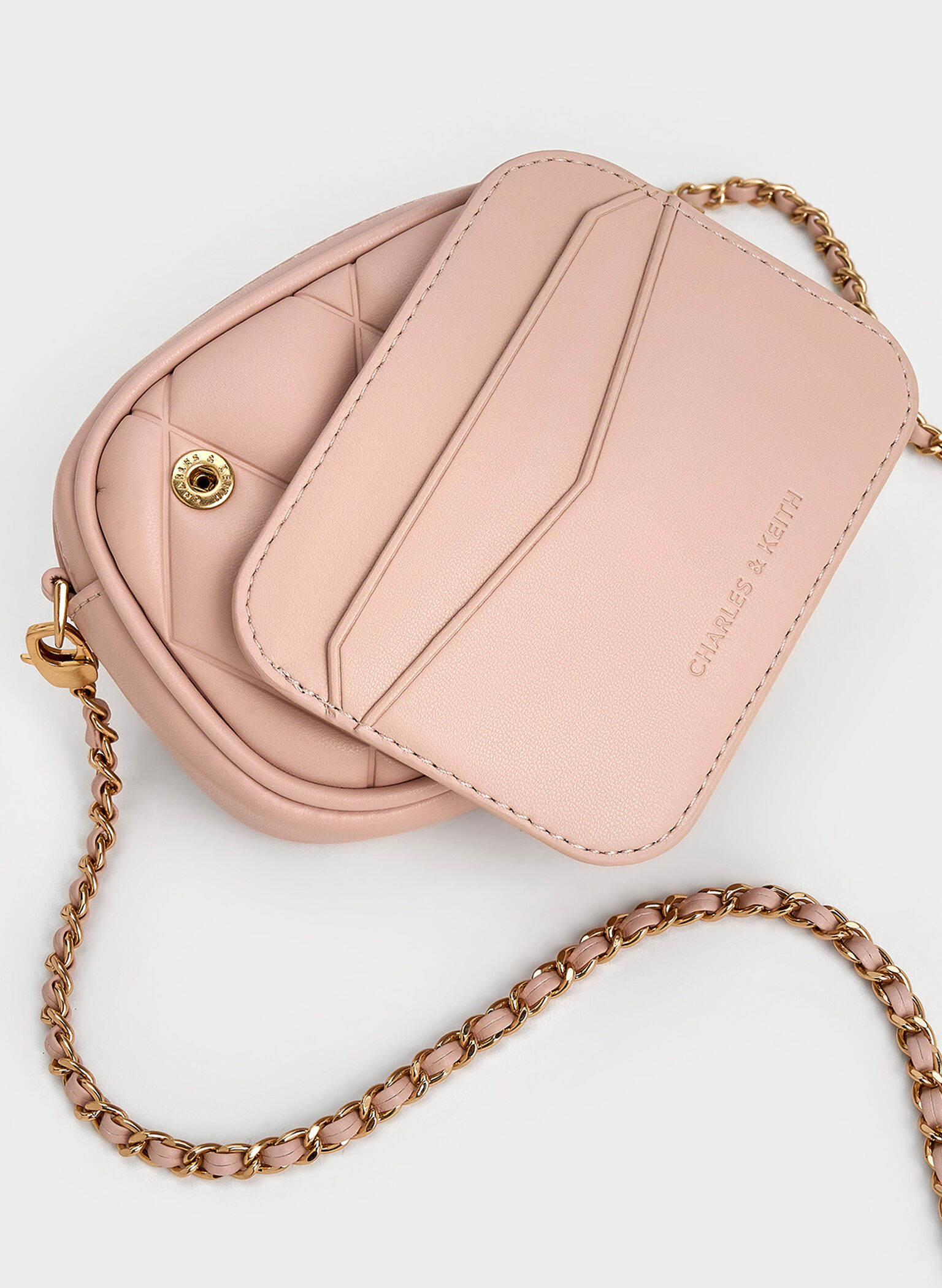 Minibolso acolchado Arwen, Rosa pálido, hi-res