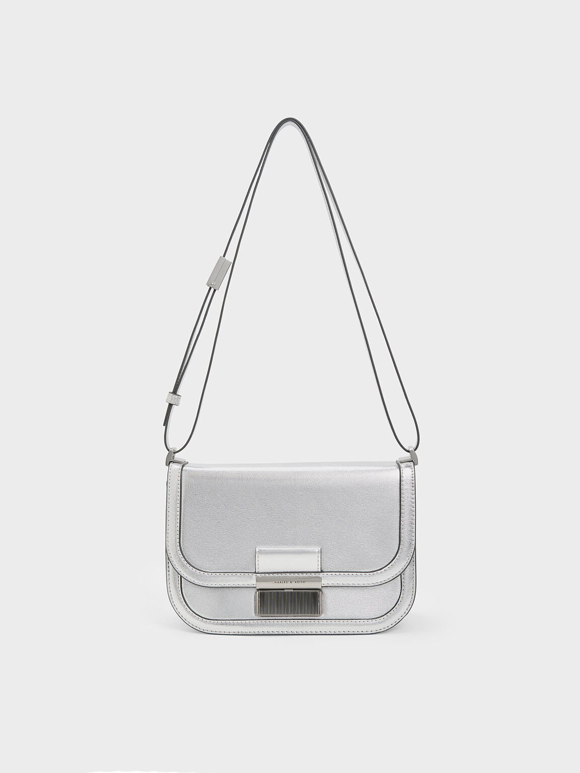 Charles and keith silver bag new arrivals
