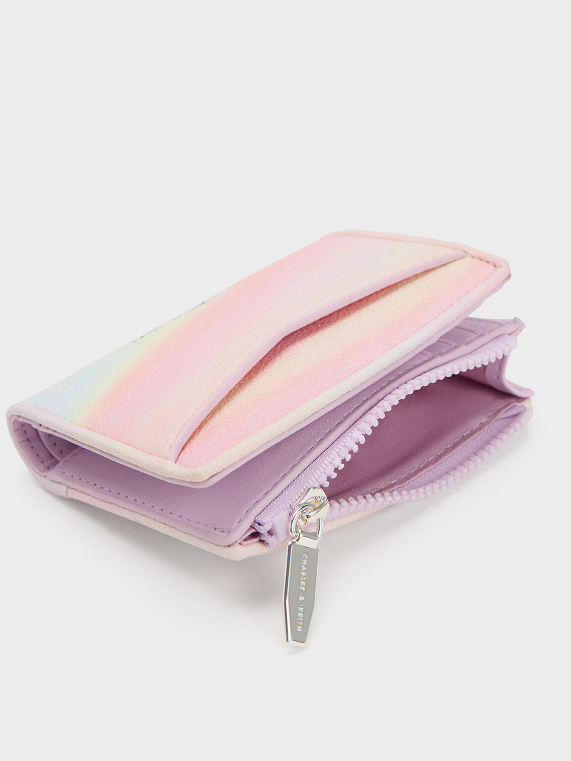 Cayce Holographic Short Wallet, Pearl, hi-res