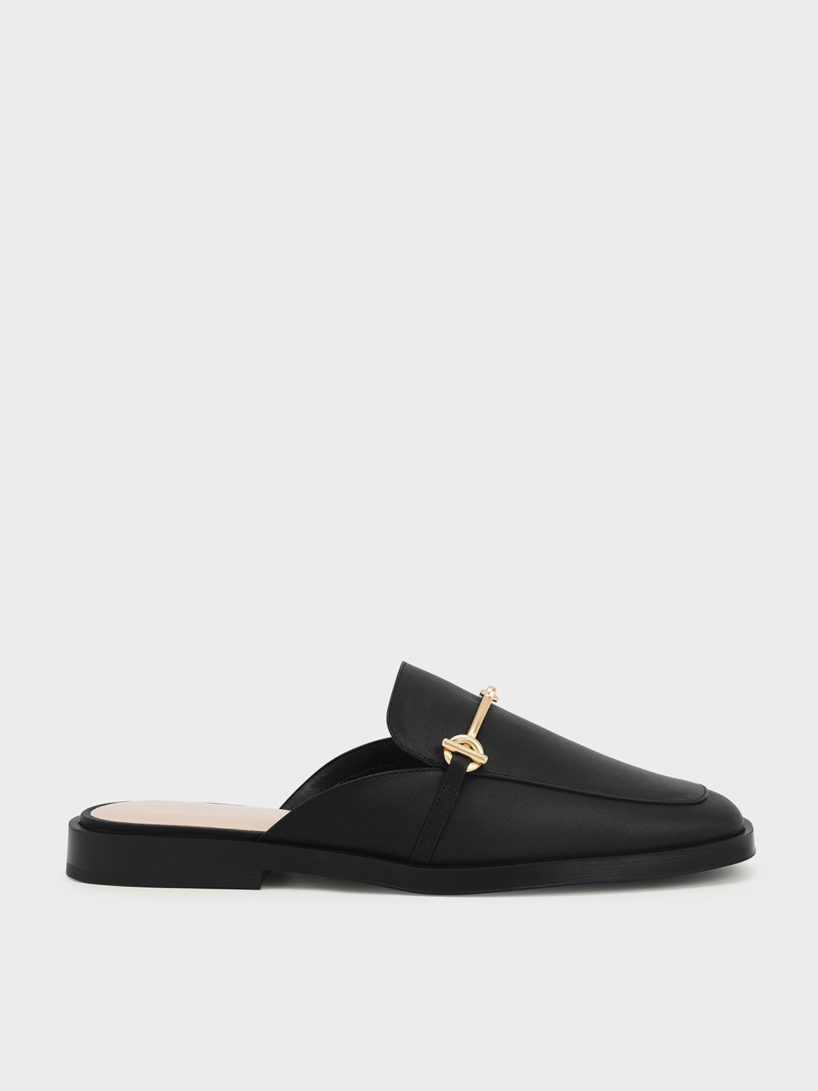 Black loafer mules outlet