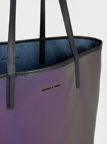 Sianna Denim Reversible Tote Bag, Denim Blue, hi-res