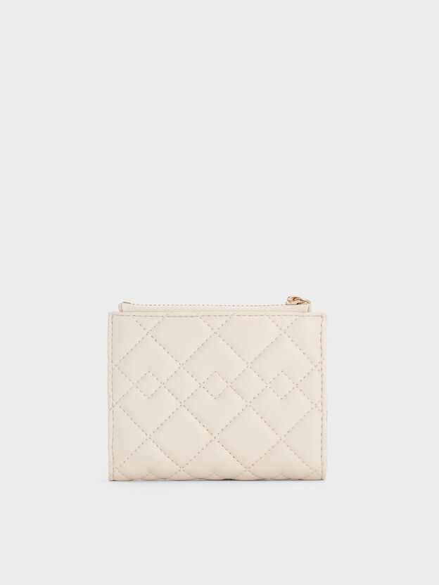 Cartera peque&ntilde;a acolchada Duo, Crema, hi-res