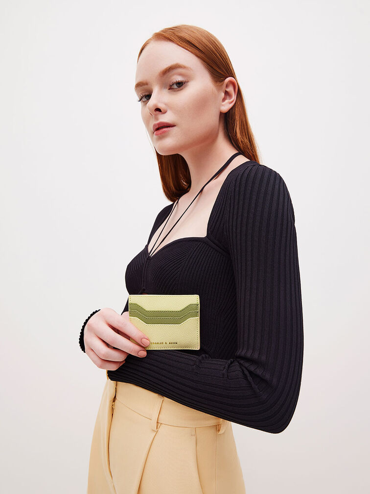 Two-Tone Multi-Slot Card Holder, Butter, hi-res